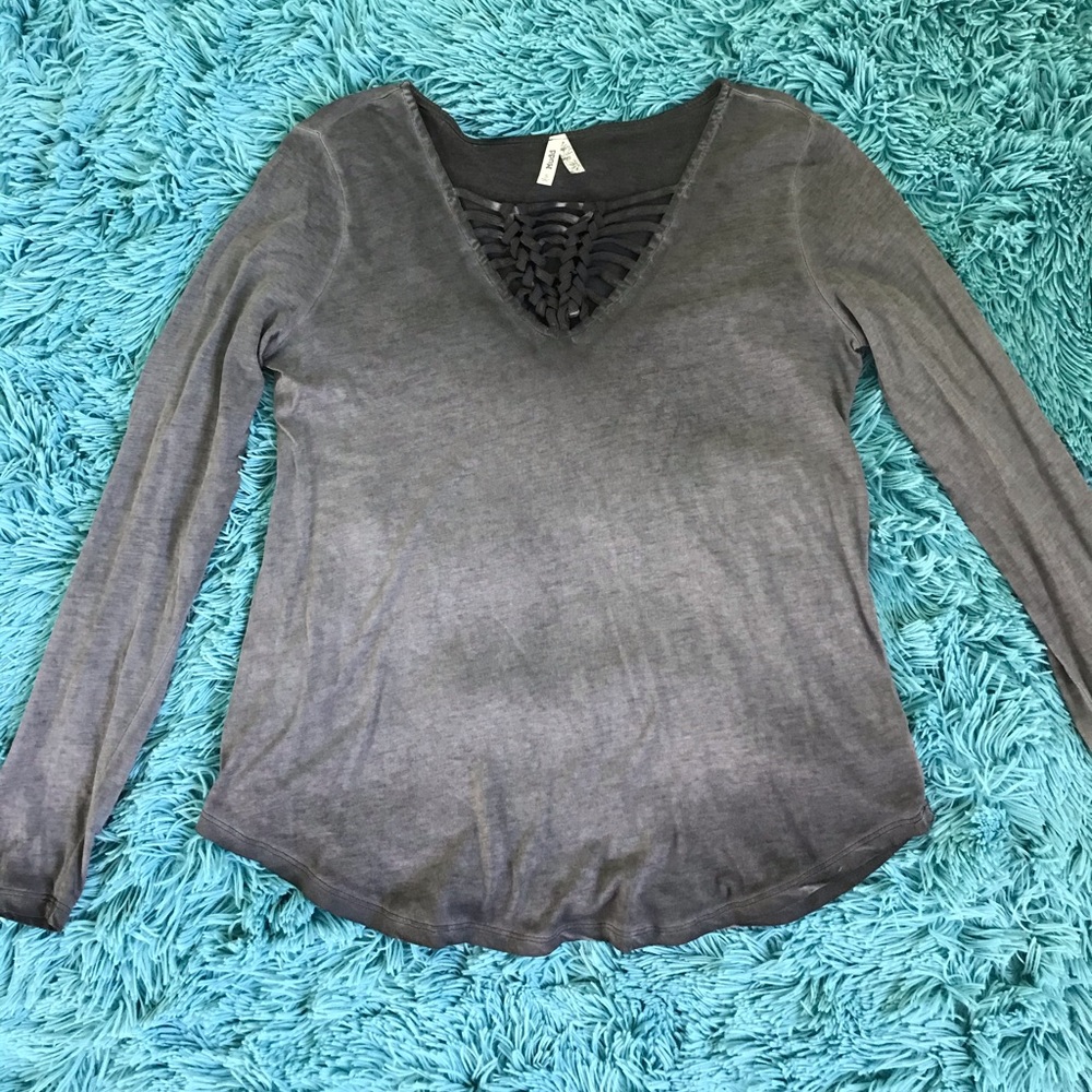 knotted detail long sleeve shirt